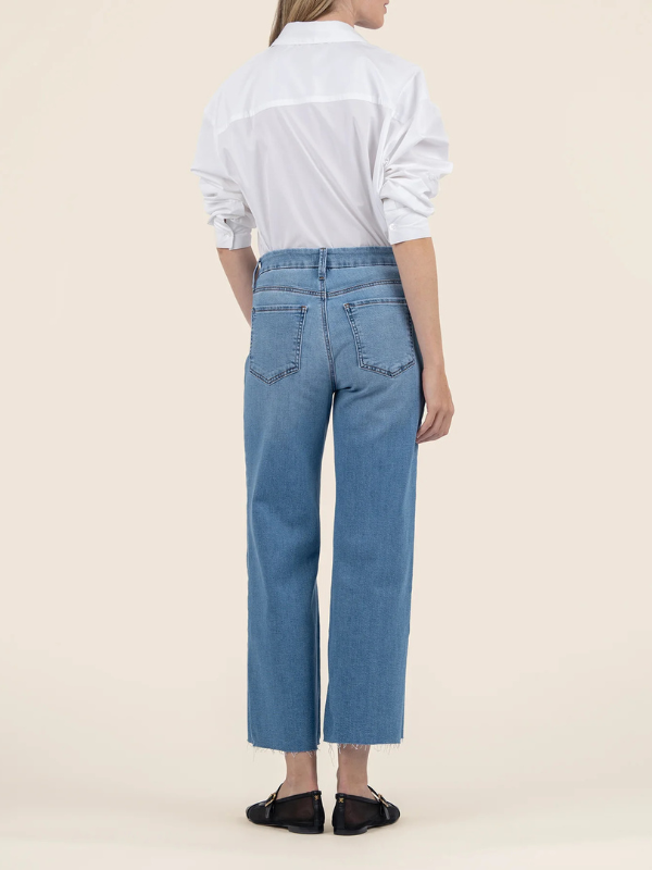 Meg High Rise Jeans - Wide Leg - Raw Hem - Deference