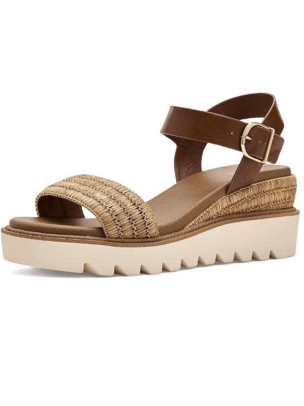 mia odalys bone raffia wedge sandals
