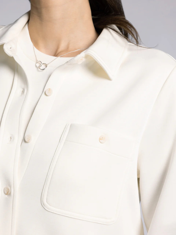 Mildred Scuba Button Up Shirt - White