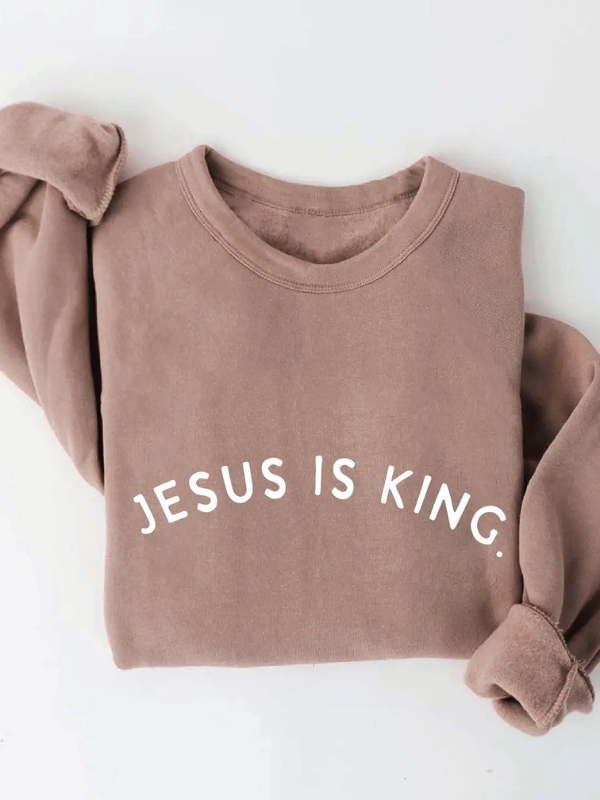 Mocha Jesus Is King Sweatshirt