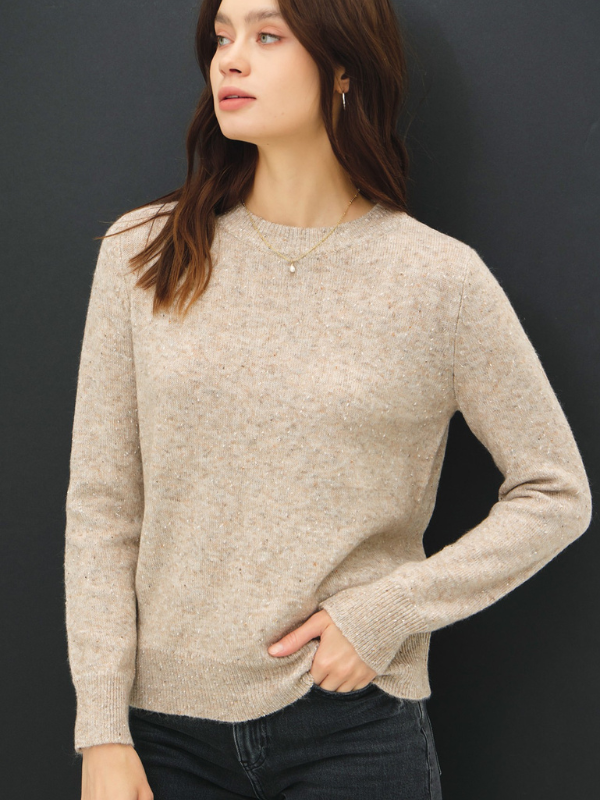 Mushroom Textured Yarn Sweater