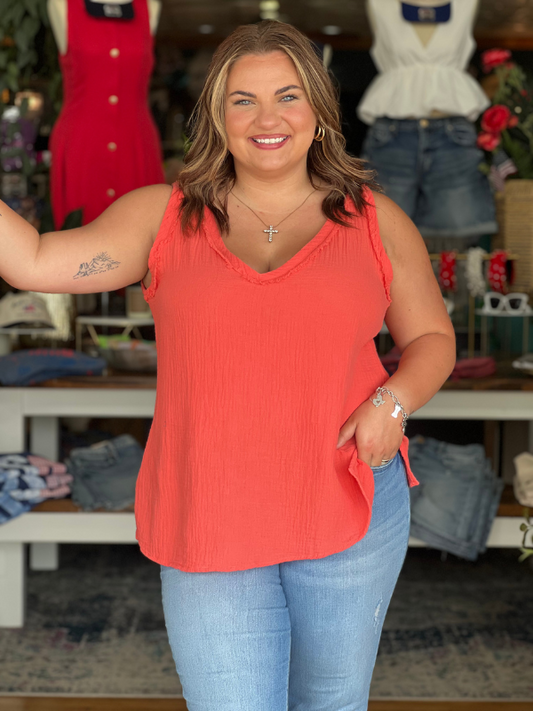 Nasia Tank - Coral