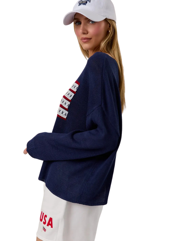Navy USA Lightweight Sweater - Themasonboutique