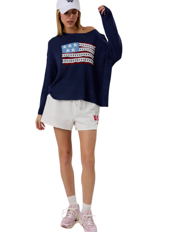 Navy USA Lightweight Sweater - Themasonboutique
