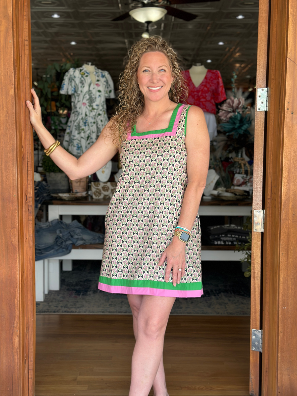 Navy Floral Dress