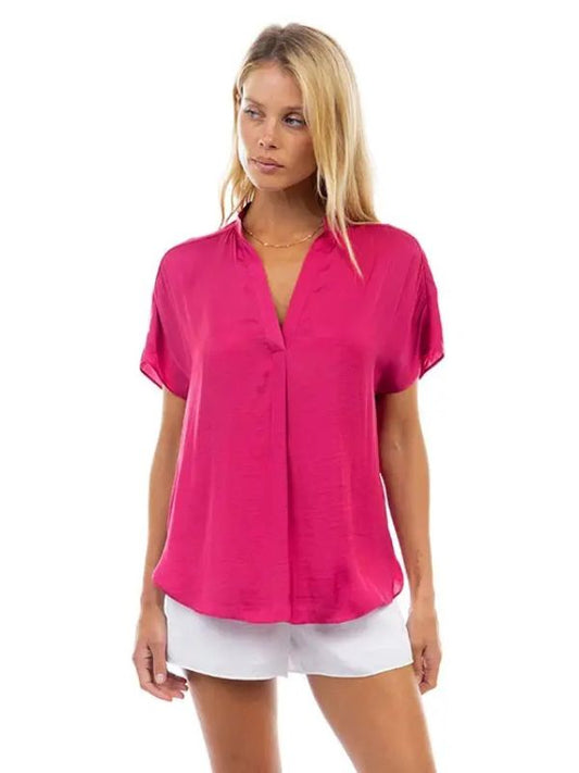 Pink Drop Shoulder Top