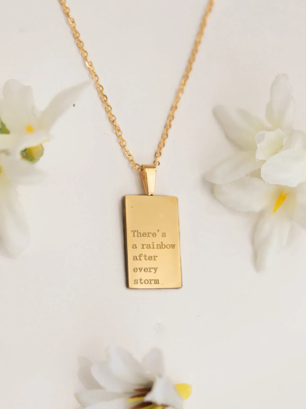 Rainbow After Storm - 18k Gold Necklace