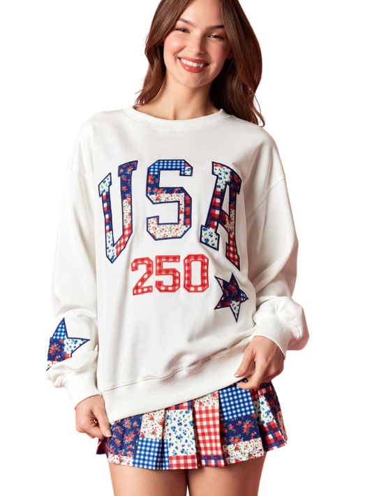 woman wearing a red white and blue skort
