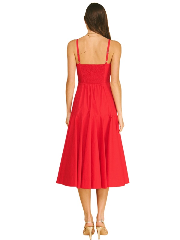Red dress on a white background