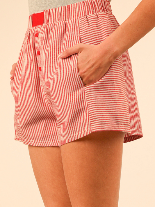 Red Striped Boxer Shorts