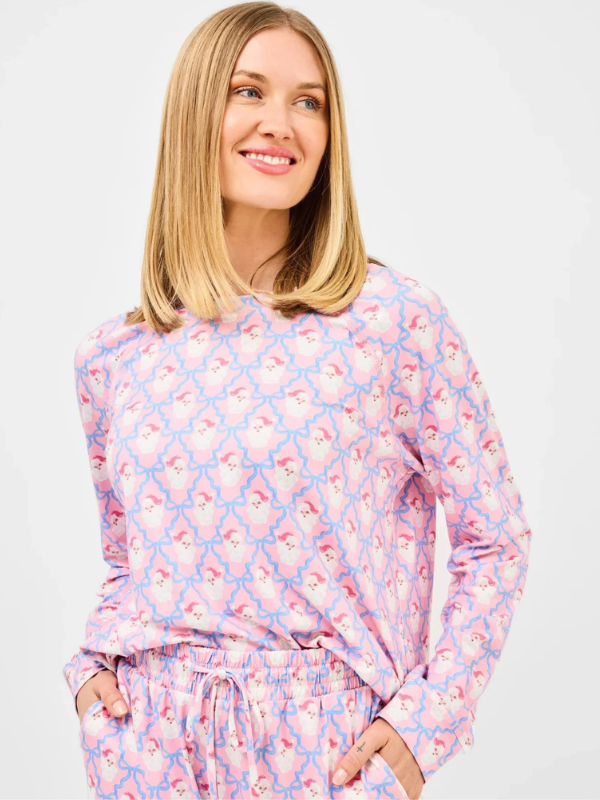 Santa baby bow pajamas