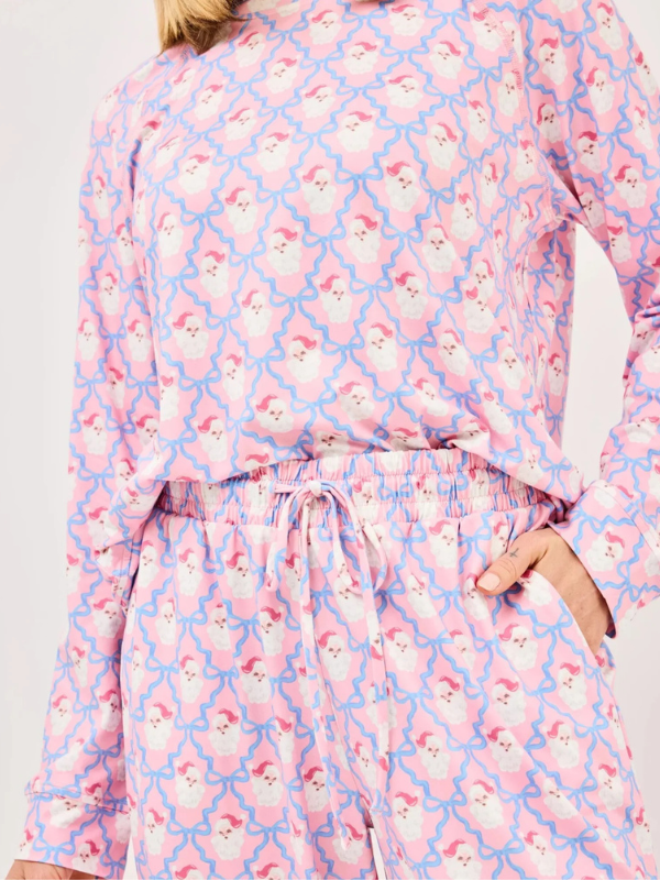 Santa baby bow pajamas