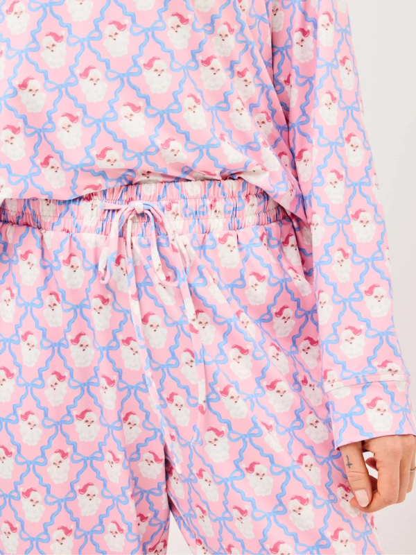 Santa baby bow pajamas