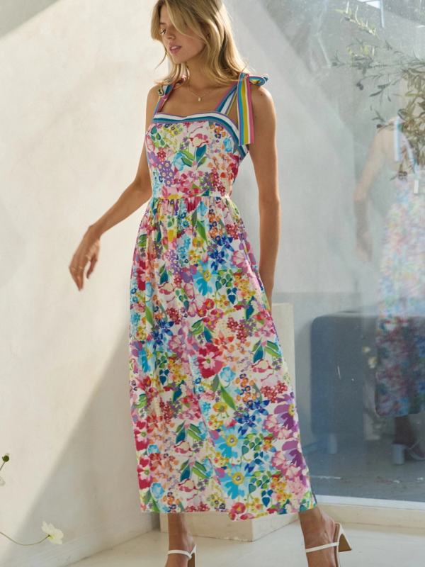 Spring Bloom Multicolor Floral Dress