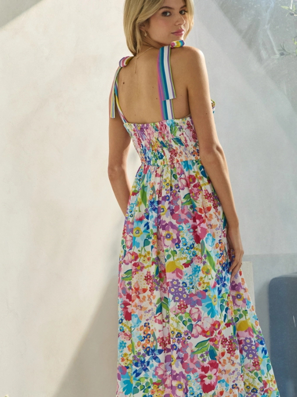Spring Bloom Multicolor Floral Dress