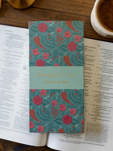 Sticky Note Set - Teal Blooms