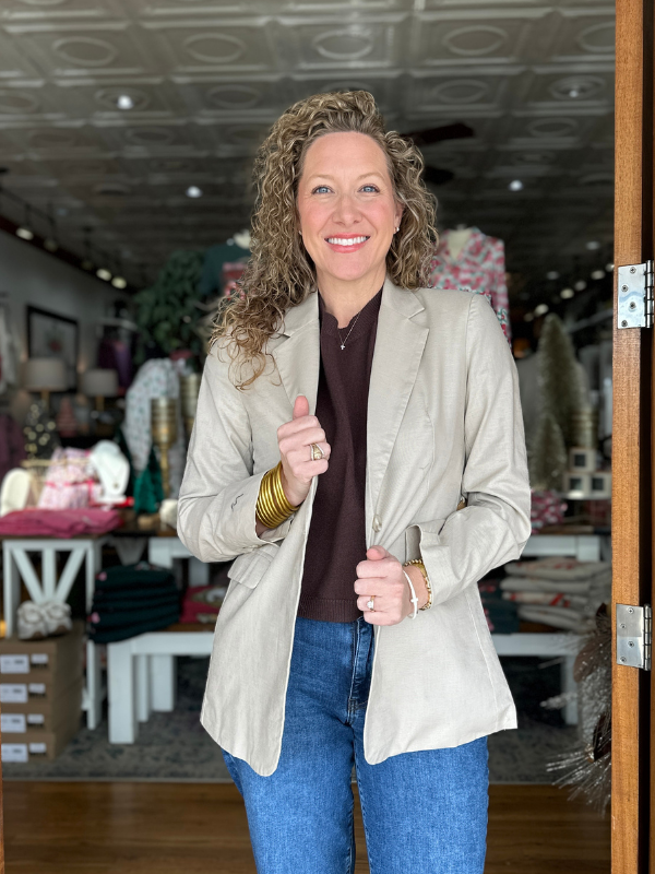 Taupe Oversized Blazer