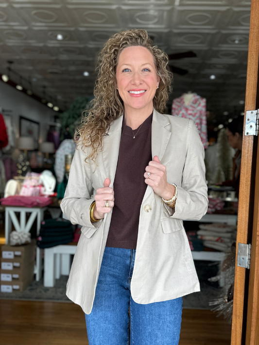 Taupe Oversized Blazer