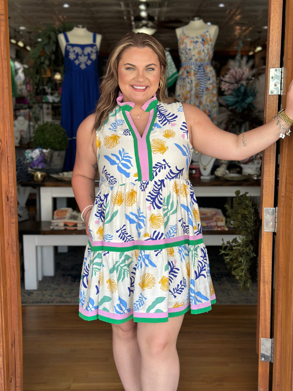 Under the Sea Tiered Mini Dress