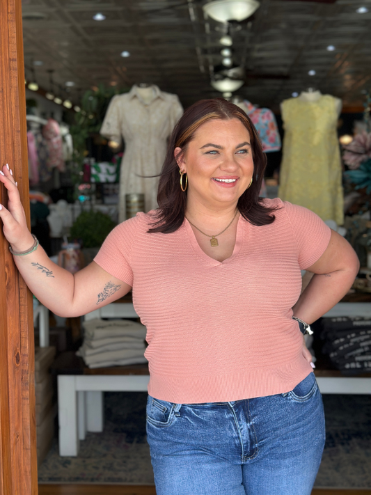Vintage Coral Textured Polo