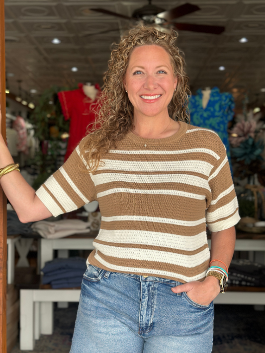 Viola Sweater - Ivory Brown