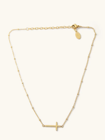 Waterproof Gold Heavenly Cross Necklace - Themasonboutique